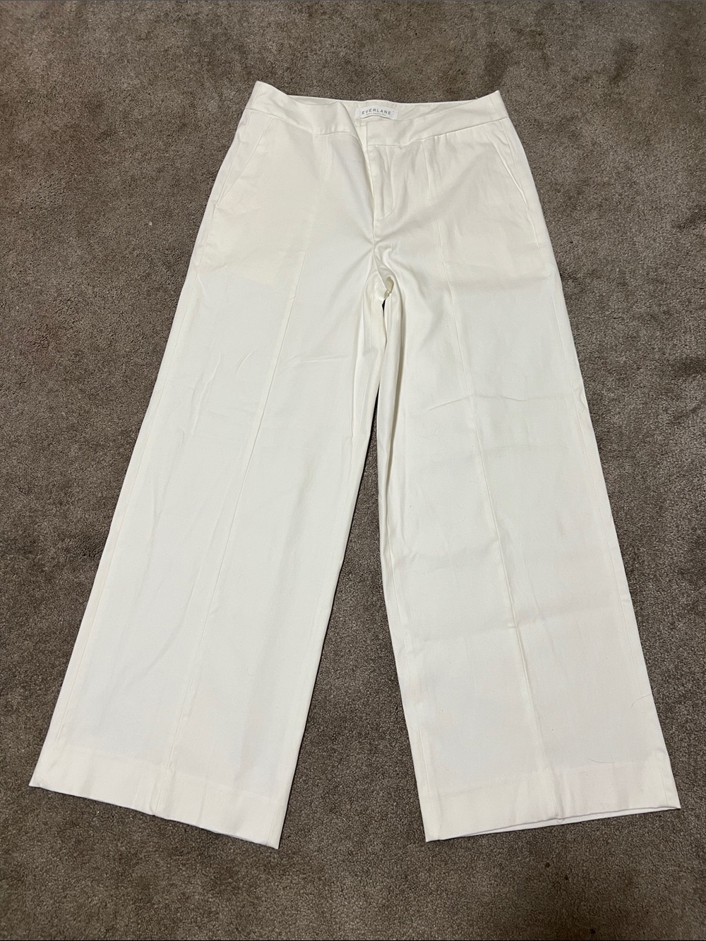 Everlane Wide Leg Trousers White size 4